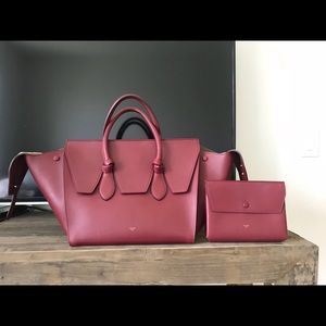 Celine Calf Skin Tie Tote-Medium Bag&Mini